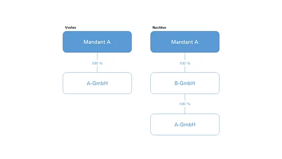 Infografik steuerneutraler Anteilstausch