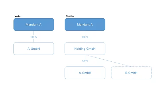Infografik Anteilstausch
